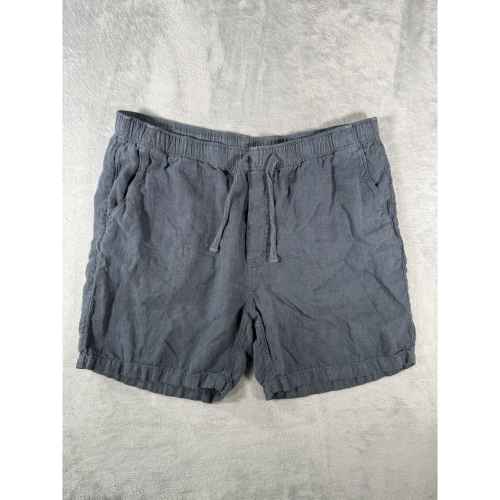 Faherty Shorts Mens‎ 2XL Blue Essential Linen 6.5" Length